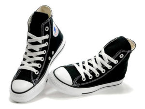 Высокие кеды Converse Chuck Taylor All Star черные с белым - общее фото