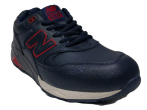 Зимние New Balance 580 темно-синие с красным - фото спереди