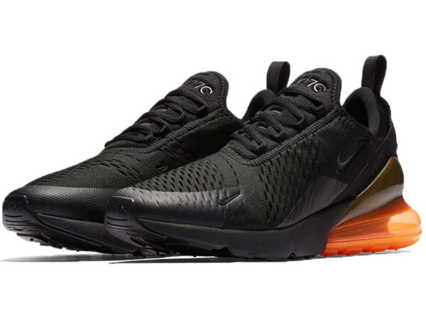 Nike Air Max 270 черные с оранжевым (40-45)