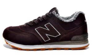 Зимние NEW BALANCE 574 с мехом замша With Fur Brown (36-45)