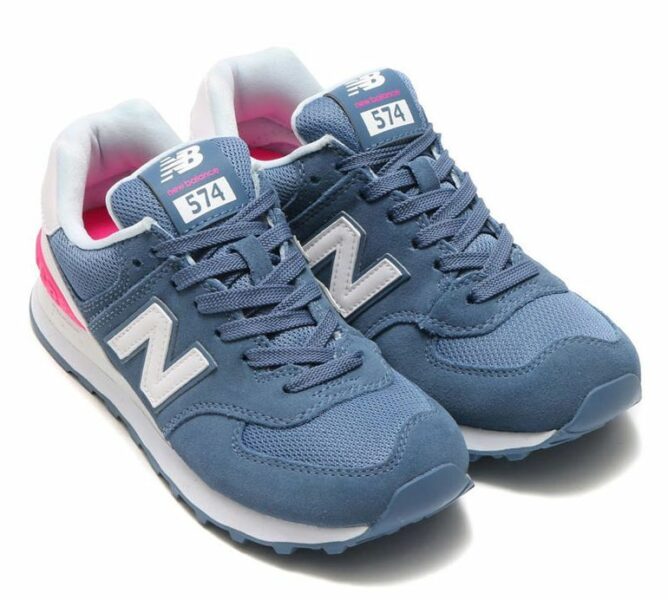 New Balance 574 синие с розовым женские (35-39)