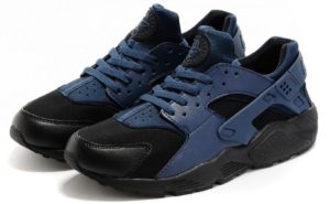 Nike Air Huarache черные с синим (41-44)