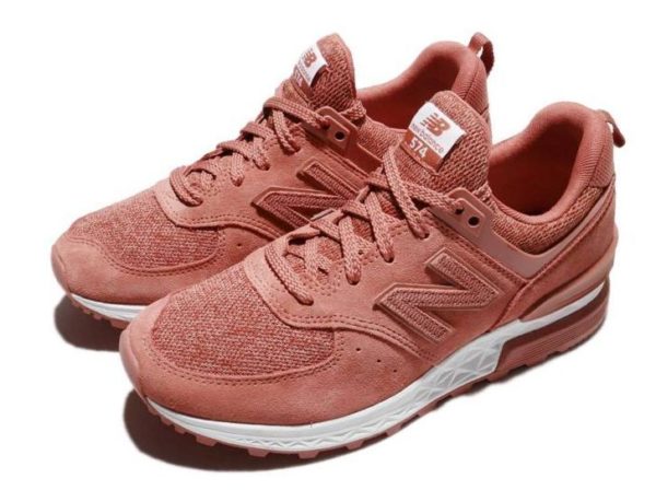 NEW BALANCE 574 замша сетка красные (36-40)