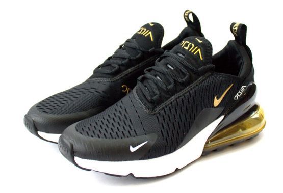 Nike Air Max 270 черные с золотым (35-44)