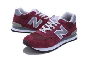 NEW BALANCE 574 ЗАМША-СЕТКА бордовые (36-40)