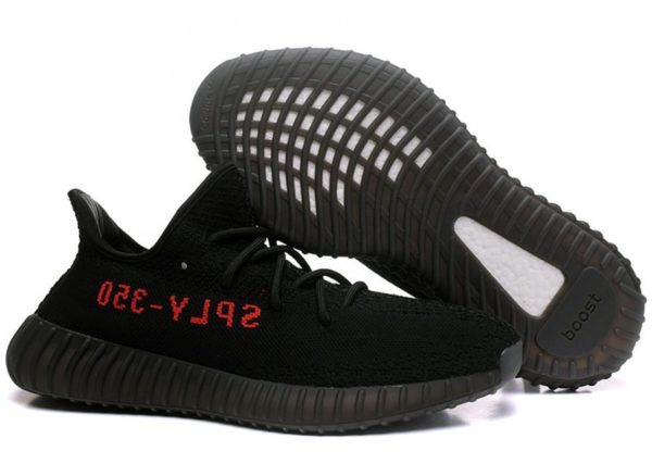 Adidas Yeezy Boost 350 V2 черные с красным (35-44)