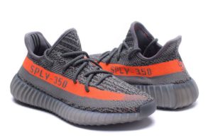 Adidas Yeezy Boost 350 V2 серые с красным (35-44)