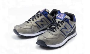 New Balance 574 серебро с бирюзовым (36-40)