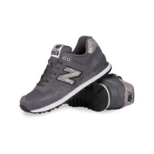 NEW BALANCE 574 замша сетка темно серые (35-39)