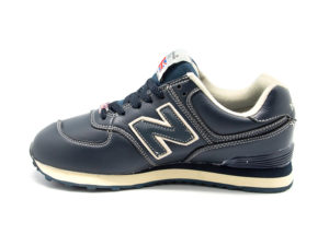 New Balance 574 кожаные темно-синие (40-46)