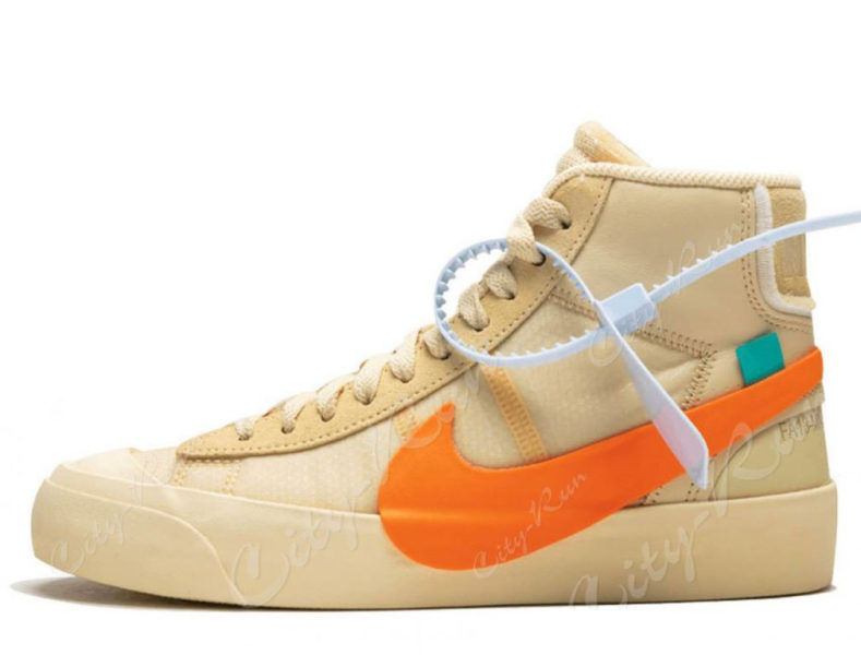 Off White x Nike Blazer Mid оранжевые (40-44)