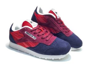 Reebok Classic Suede Women красные с синим (35-39)