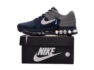 Nike Air Max 2017 с сеткой темно-синие с серым (40-44)