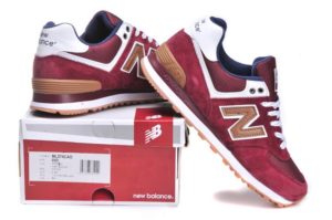 Кроссовки New Balance 574 dark red бордовые (35-45)