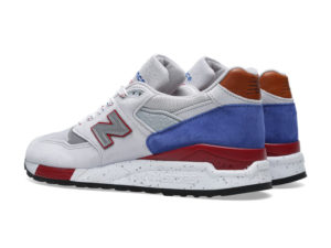 Кроссовки New Balance 998 светло-серые с красным (39-44)