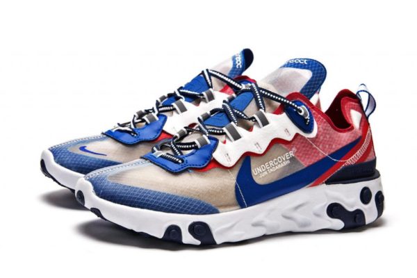 Nike React Element 87 синие с красным (40-44)