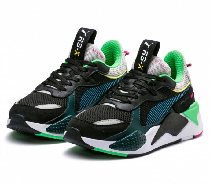 Puma RS-X черные-зелёные-синие (40-44)