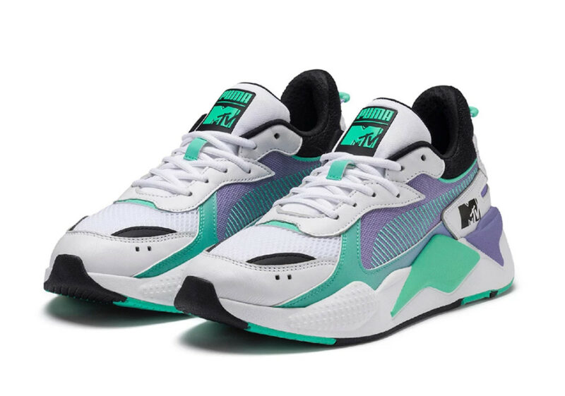 Puma RS-X MTV белые-зелёные-черные-фиолетовые (35-44)