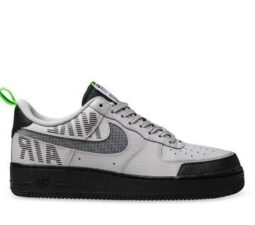 Nike Air Force 1 '07 LV8 бело-серые с черным (40-44)