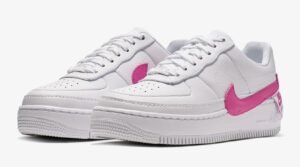 Nike Air Force 1 LV8 белые с розовым (35-39)