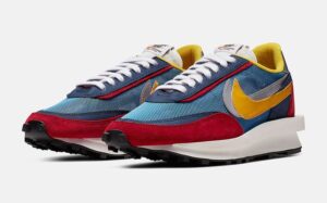 Nike Waffle Daybreak х Sacai синие-бордово-желтые (40-44)