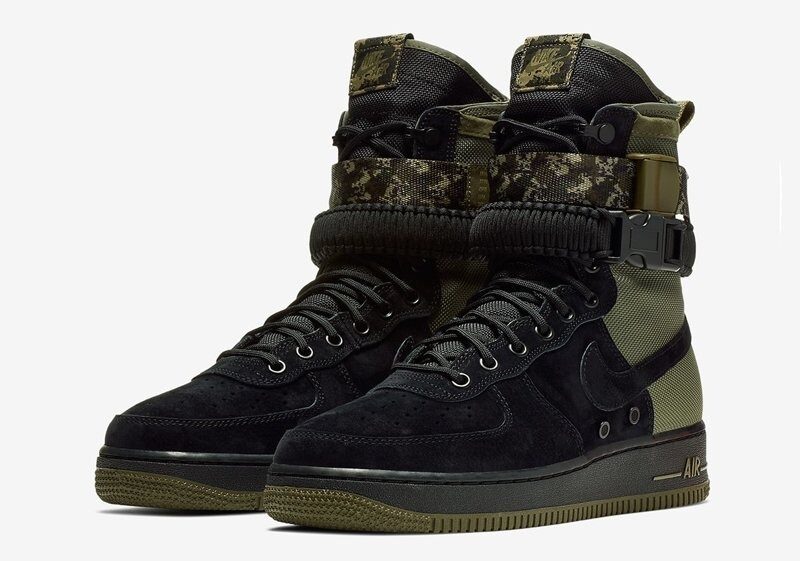 Nike Air Force 1 SF Mid черно-зеленые (40-44)