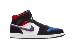 Nike Air Jordan 1 Mid se Lakers Top 3 черно-бело-синие с красным (40-45)