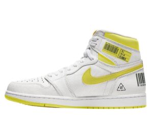 Nike Jordan 1 Retro High first class Flight белые с желтым (35-45)