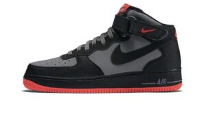 Nike Air Force 1 Mid 07 серые с черным (40-44)