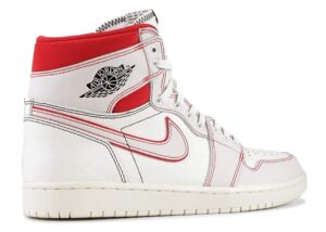 Nike Air Jordan 1 Retro High og Phantom белые с красным (35-39)