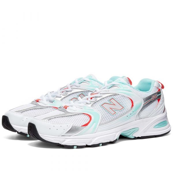 New Balance MR 530 белые с мятным-бирюзовым женские (35-39)