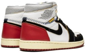 Nike Air Jordan 1 Retro High Union Los Angeles черно-белые с красным кожаные мужские-женские (35-44)