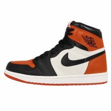 Nike Air Jordan 1 Retro Mid Shattered Backboard Starfish черно-белые с оранжевым кожа-нубук мужские (40-45)